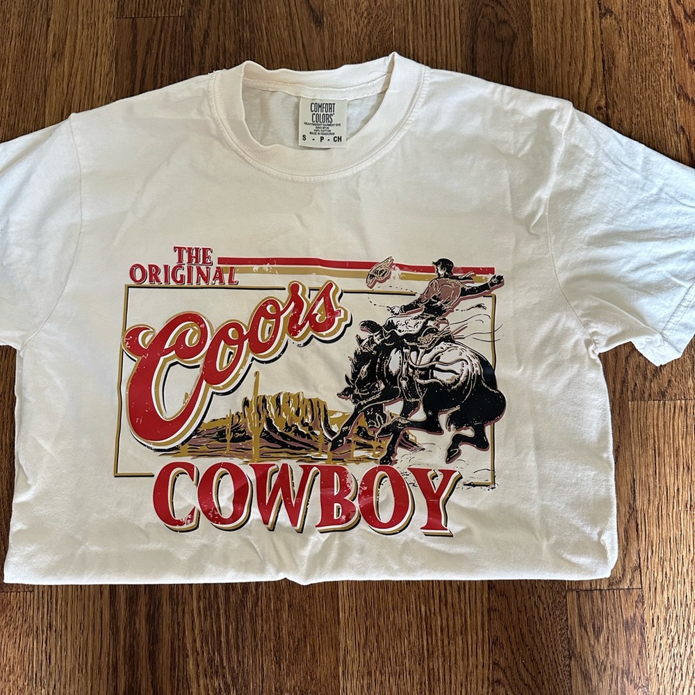 NWOT Coors Cowboy Graphic T-Shirt | Comfort Colors | Small